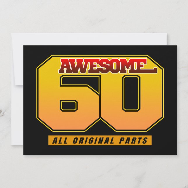 Invitación Impresionante 60 Todas las Piezas Originales (Anverso)