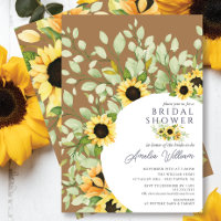 Impresionante acuarela Sunflowers Bridal Shower