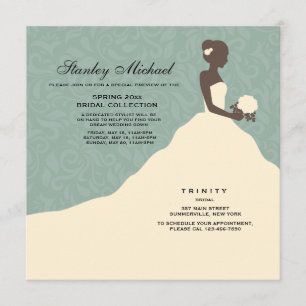 Invitación impresionante al espectáculo de novia e