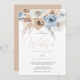 Invitación Impresionante Boda de Boho Floral