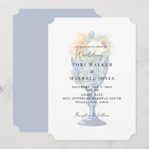 Invitación Impresionante Boda de girasol mediterráneo toscano