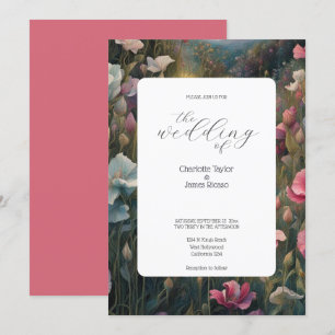 Invitación Impresionante boda elegante de pasteles rosa y dul