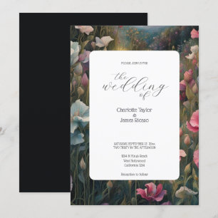 Invitación Impresionante boda elegante de pasteles rosa y dul