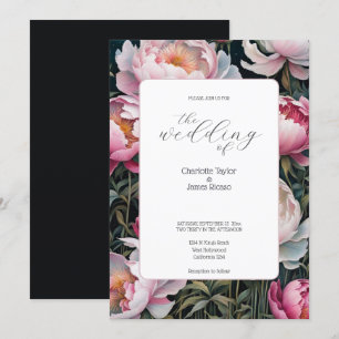 Invitación Impresionante boda elegante de pueblos blancos y r