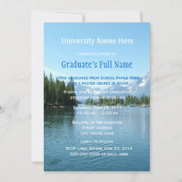 Invitación impresionante ceremonia de graduación de paisajes