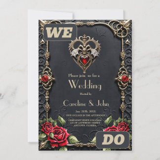 Invitación Impresionante corazón gótico