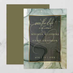 Invitación Impresionante Tinta de Abstracto Líquido De Hierro