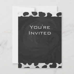 Invitación Impresiones dálmatas en blanco y negro