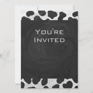 Invitación Impresiones dálmatas en blanco y negro