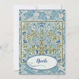 Invitación Impresiones estilo William Morris y Wilhelmina