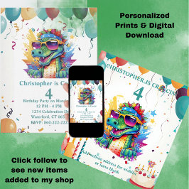 Invitación Impresiones personalizadas y descarga cumpleaños d