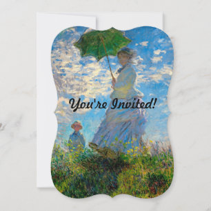 Invitación Impresionismo de Monet Woman Parasol