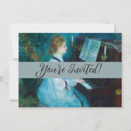 Invitación Impresionista de la época del piano