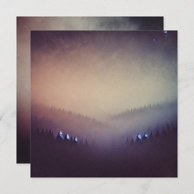 Invitación Impresora Dusky Mañana Otumnal Scrapbook (Anverso / Reverso)