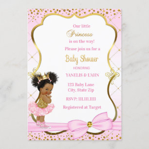 Invitación Impresora Princesa Baby Shower