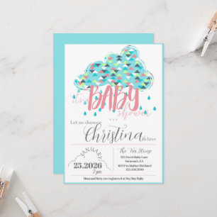 Invitación Impresora Sprinkle Shower Mamá-en-ser Baby Shower