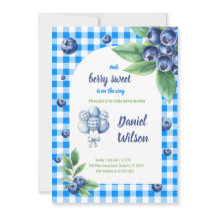 Imprimible Berry Sweet Blue Theme Baby Shower
