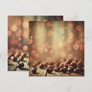 Invitación Imprimible Caída Rustic Wood & Acorn Bokebook Scra