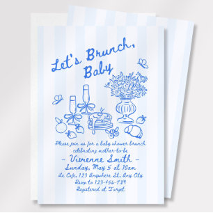 Invitación imprimible de Baby Shower para brunch d