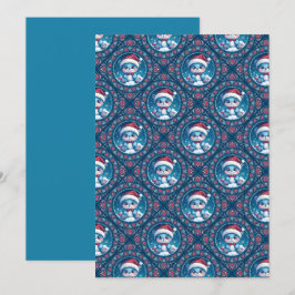 Invitación Imprimible Kawaii Festividad Oso Mandala Diamante