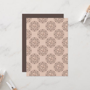 Invitación Imprimible Mocha Rococo Revival Polka Dot Mandala