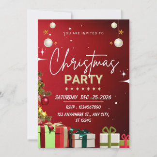 Invitación Imprimible para Fiesta de Navidad Gótic