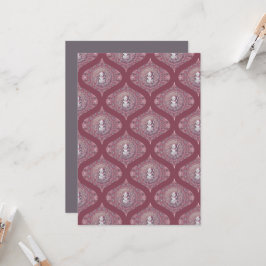 Invitación Imprimible Whimsical Pink Snowman Mandala Ogee