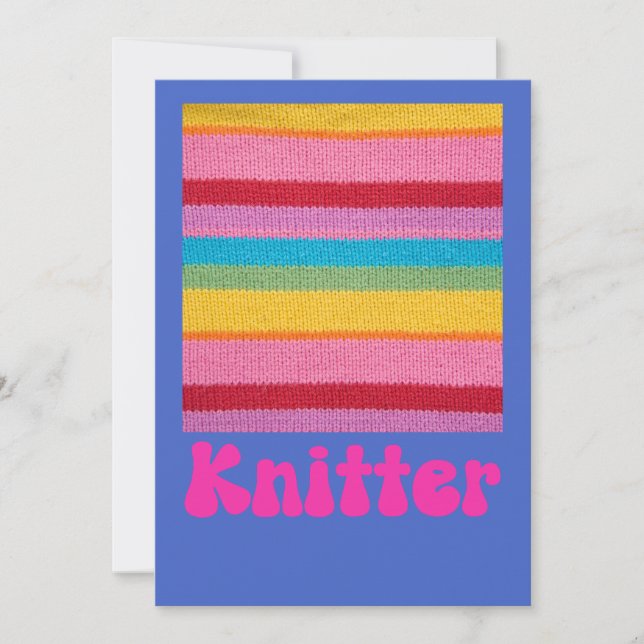 Invitación Imprimir Knitter, Crochet Aovers (Anverso)