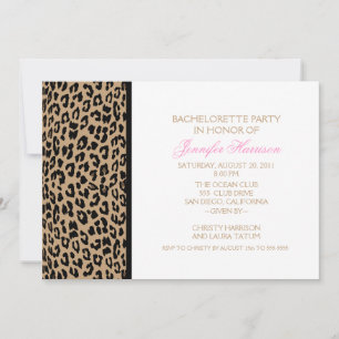 Invitación Imprimir leopardo