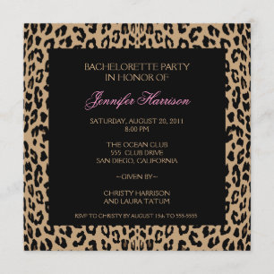 Invitación Imprimir leopardo