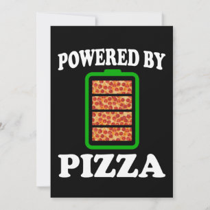 Invitación  Impulsado Por Pizza - Divertida Pizza      