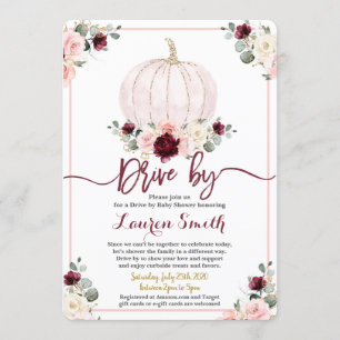 Invitación Impulso al otoño por el chica de Baby Shower burgu