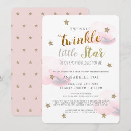 Invitación Impulso de Chica rosado de estrella pequeña Twinkl