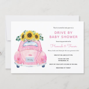 Invitación Impulso De Giro Por Bebé Girl Shower