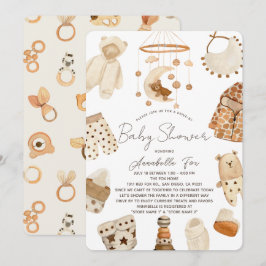Invitación Impulso de guardería de ropa de boho por Baby Show