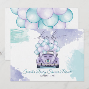 Invitación Impulso de sorpresas para Aqua y Lilac por Baby Sh