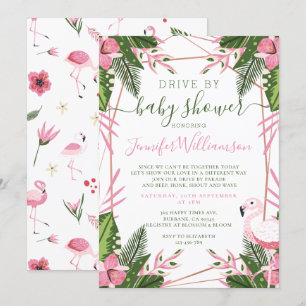 Invitación Impulso Flamingo Tropical Por Baby Shower