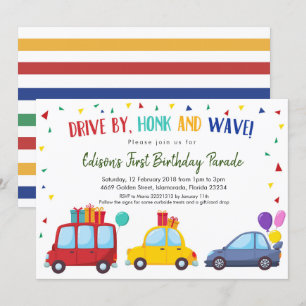 Invitación Impulso por el desfile de la fiesta de cumpleaños 