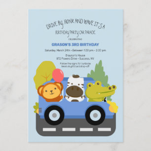 Invitación Impulso por la fiesta de cumpleaños de los animale
