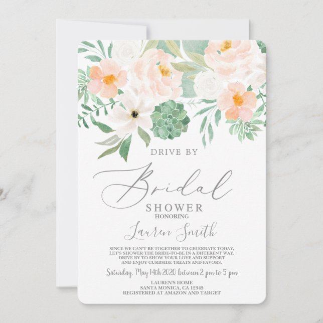 Invitación Impulso por Suculents Bridal Shower (Anverso)