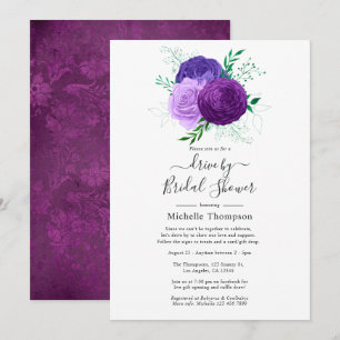 Invitación Impulso violeta y verde por ducha