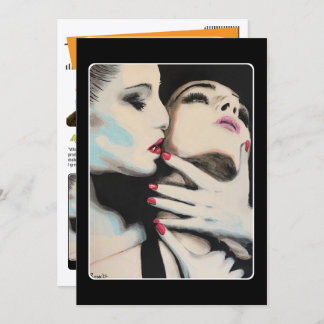 Invitación ‘In the Shadows’ Painting on a Small-Scale Print 