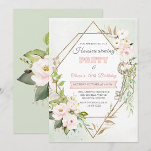 Invitación Inauguración de casa y cumpleaños personalizados