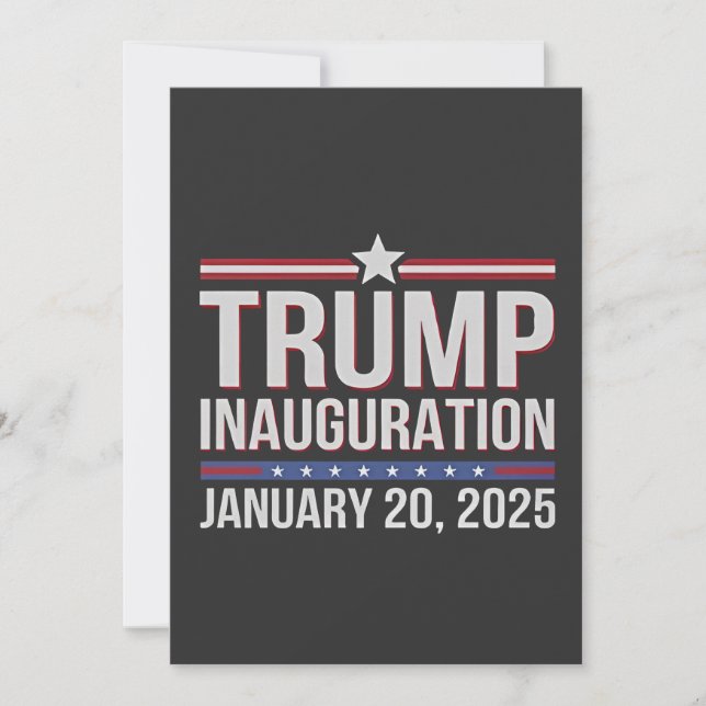 Invitación Inauguración de Trump Día de enero de 2025 Preside (Anverso)