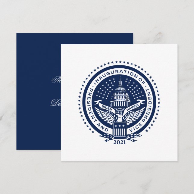 Invitación Inauguración del logotipo inaugural del presidente (Anverso / Reverso)