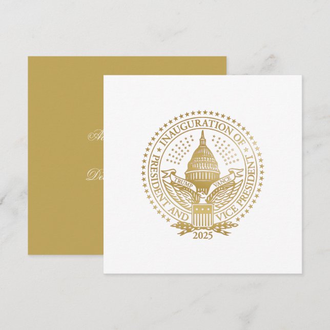 Invitación Inauguración del logotipo inaugural del presidente (Anverso / Reverso)