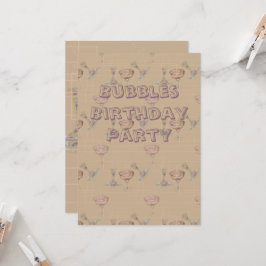 Invitación Inbjudningskort Bubbleroom