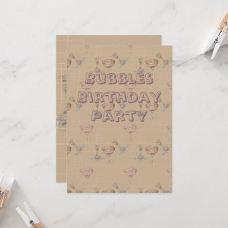 Invitación Inbjudningskort Bubbleroom