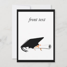 Invitación Inclinación del tapón de graduación con diploma en