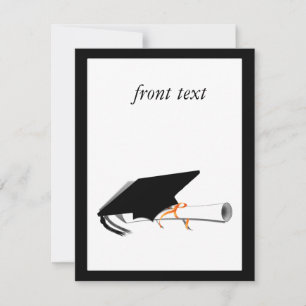 Invitación Inclinación del tapón de graduación con diploma en